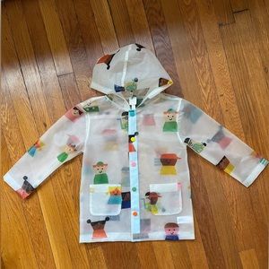 Christian Robinson clear people raincoat